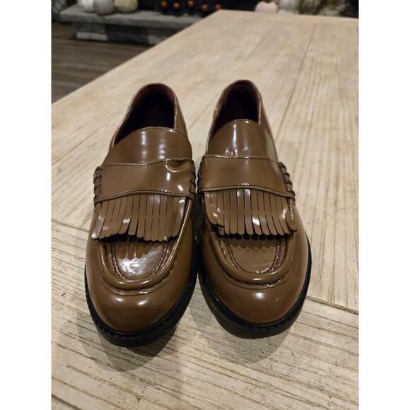 Franco Sarto Women's Tassel Loafers Brown Size 7.5M Casual Shoes - Picture 2 of 10